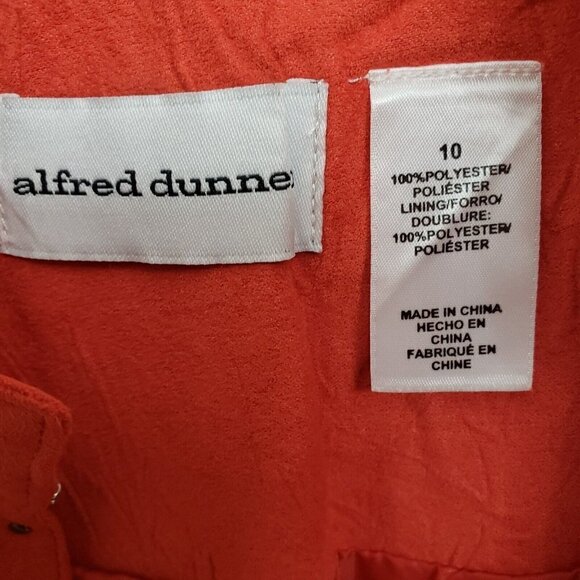 Alfred Dunner Orange Studded Lined Jacket Sz 10 - Picture 5 of 5